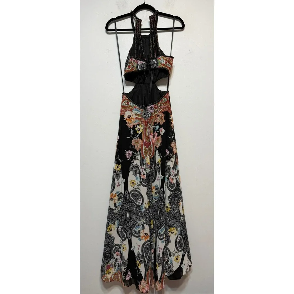 Colette Mon Cheri Boho Glam Formal Prom Dress Womens Size 0 Cutouts‎ Y2K Indie